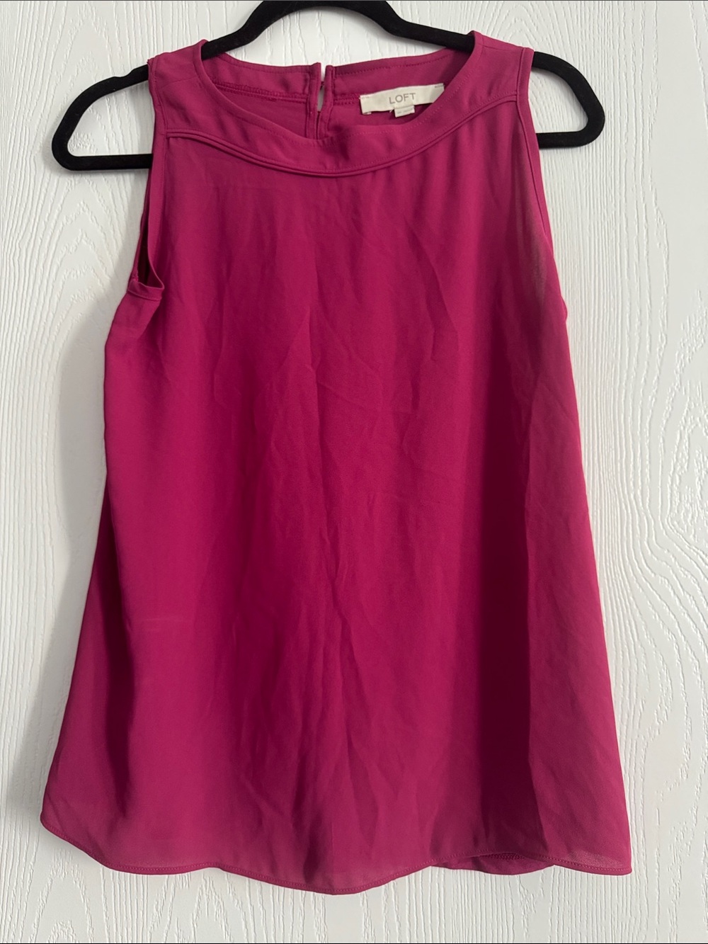 LOFT Bright Magenta Sleeveless Shell Top
